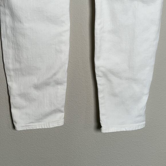 J. Crew Toothpick Mid Rise Denim Skinny Ankle Jeans Women's Size 28  White - Picture 5 of 10